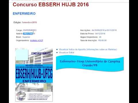 Concurso Enfermeiro HUJB UFCG