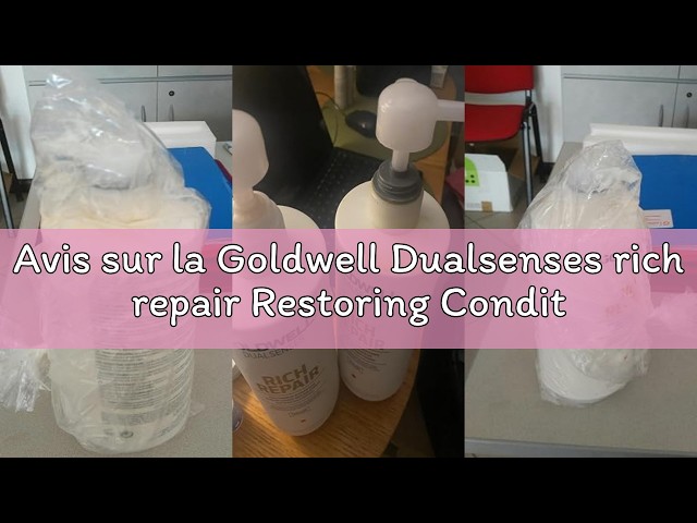 Vídeo relacionado con Goldwell Dualsenses Rich Repair Restoring Shampoo 1000ml Conditioner 1000ml