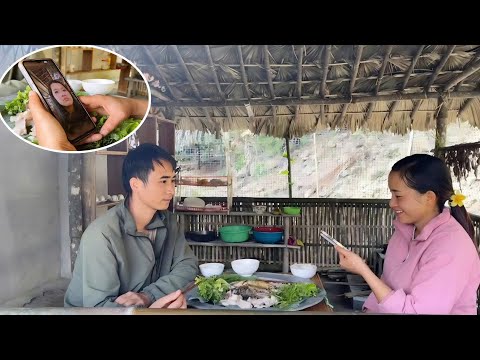 TU caught some fish to cook for his wife, and his sister called to check on him.