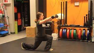 Valslide- Lunge w/ Dumbbell Front Raise