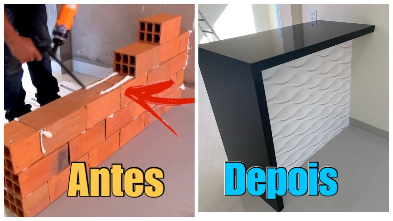 BALCÃO DE COZINHA ANTES E DEPOIS.