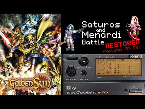 Saturos and Menardi Battle (Restored - Roland SC-88) - Golden Sun