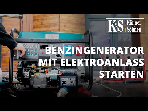 KÖNNER &amp; SÖHNEN Benzininis Generatorius 7,5kW 230V KS 10000E video