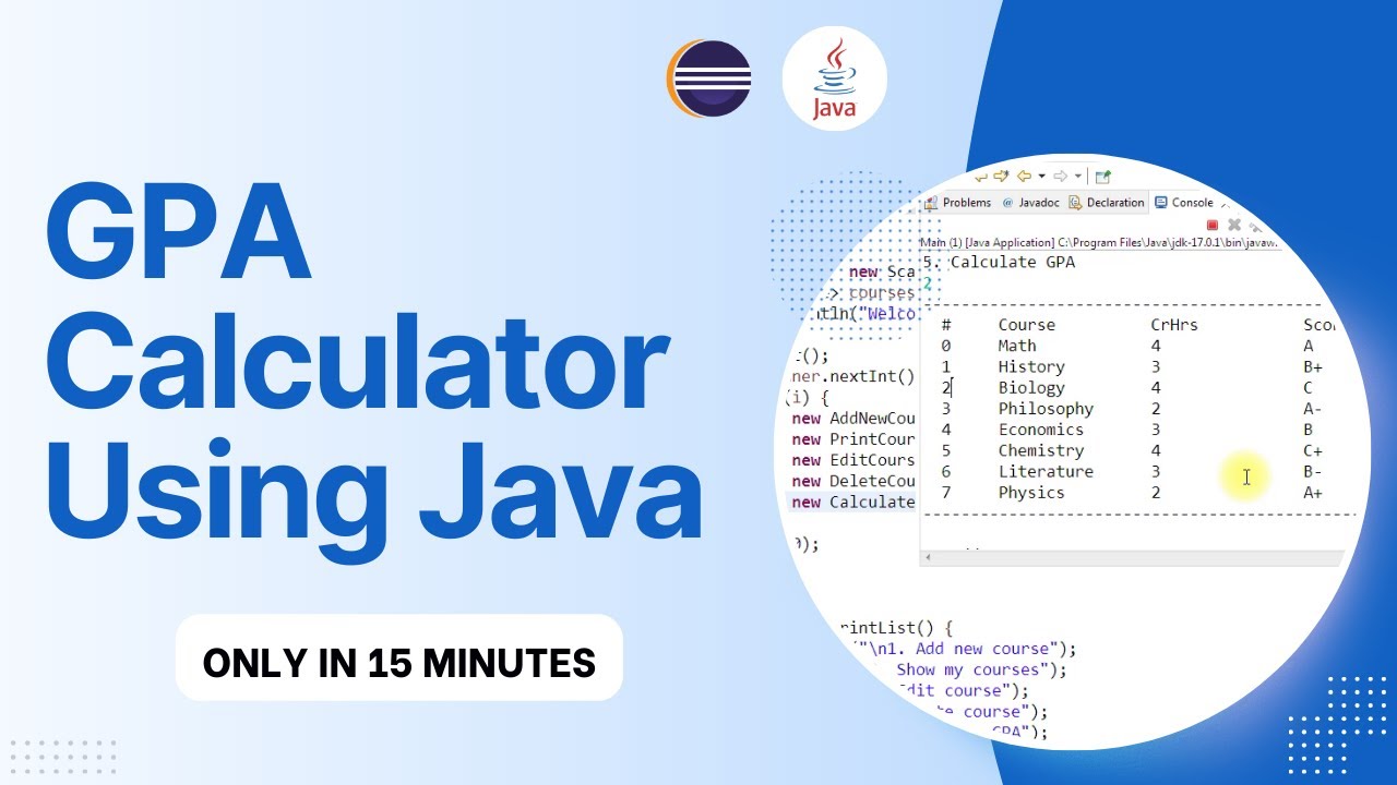 GPA Calculator using Java Full Project