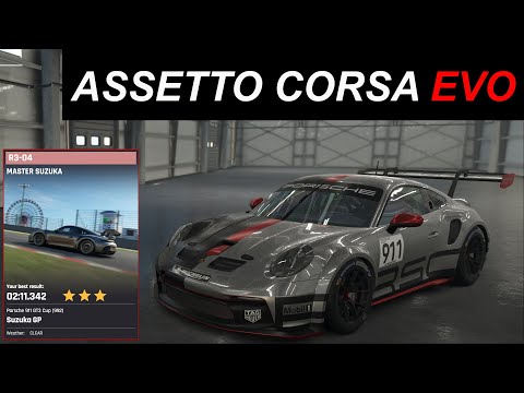 Assetto Corsa EVO Academy Lizenzen Racing3 R3-04 "MASTER SUZUKA" ***-rating Porsche 911 GT3 Cup