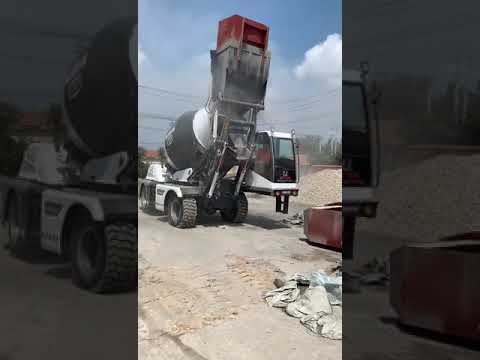 3.5cbm self loading concrete mixer truck
