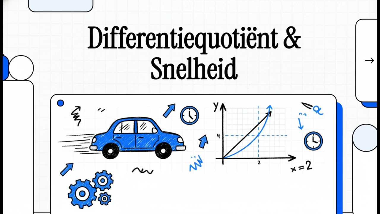 2.2: Differentiequotiënt & Snelheid - Getal & Ruimte Havo 4 Wiskunde B (H2.2)
