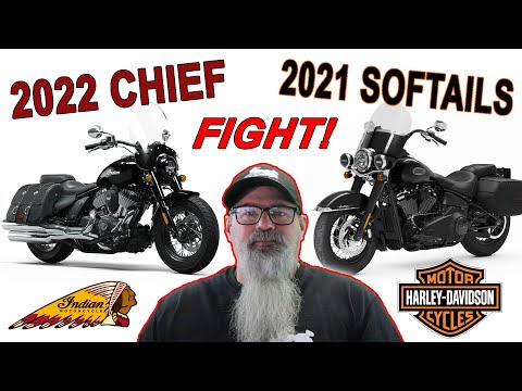 2022 Indian Chief Motorcycles vs Harley Davidson Softails