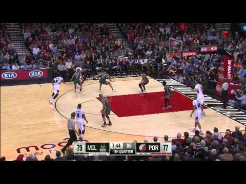 Nicolas Batum Highlights Bucks vs. Blazers 12.17.2014 - 8 Points, 6 Assists