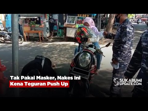Tak Pakai Masker, Nakes ini Kena Teguran Push Up