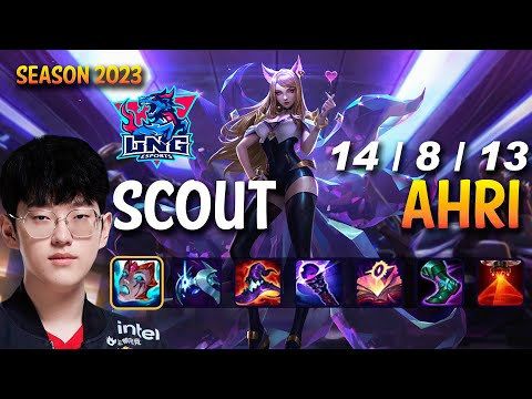 LNG Scout AHRI vs K'SANTE Mid - Patch 13.18 KR Ranked