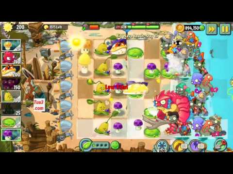 Plants vs Zombies 2 It's About Time Gameplay Walkthrough Part 118 Zb Big Wave Beach   Day 25
