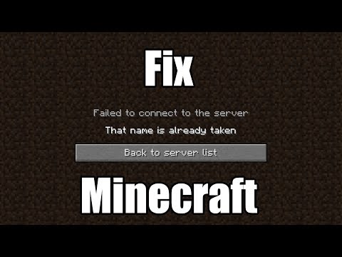 That name is already taken Minecraft fix for LAN Server