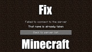 That name is already taken Minecraft fix for LAN Server