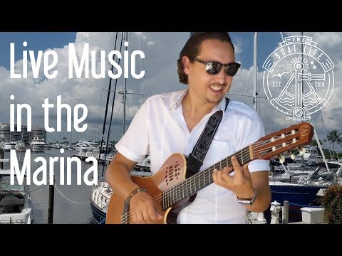 Poolside Tunes Andres Colin on the Guitar synthesizer The Boat Life Vlog 2 Live Music Sarasota