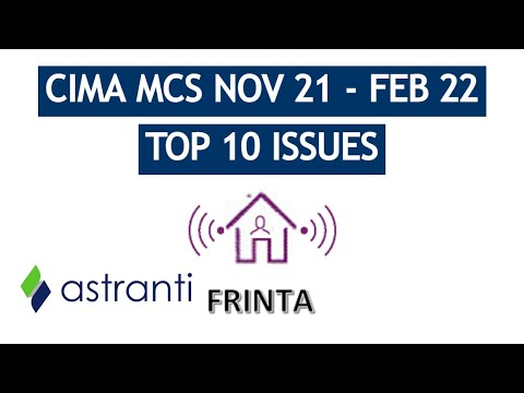 CIMA MCS November 2021/February 2022 Top 10 Issues - Frinta