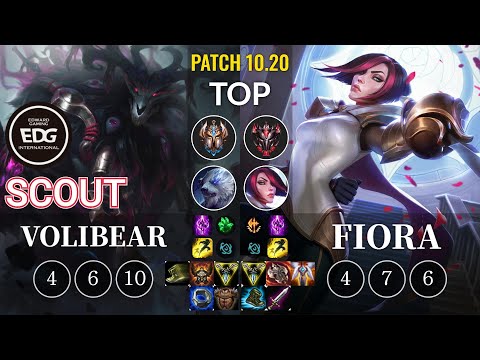 EDG Scout Volibear vs Fiora Top - KR Patch 10.20