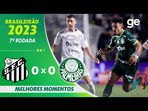 Gols e lances de Santos x Palmeiras