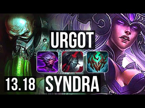 URGOT vs SYNDRA (MID) | 1200+ games, 20/4/17, Legendary, 1.0M mastery | NA Master | 13.18