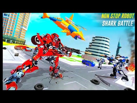 Robot Shark Attack Transform Robot Shark Games Android Gameplay HD | MGVGAMES