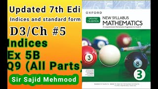 D3 math|Ch 5|Ex 5B|Q9_All_Parts|New Updated 7th Edition|New Oxford Mathematics 3|Sir Sajid Mehmood