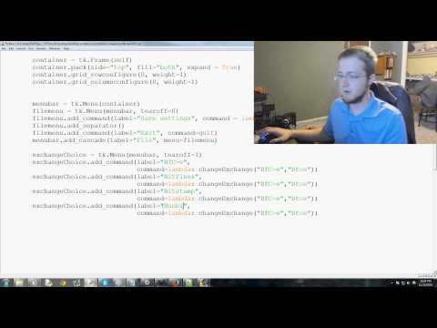 Exchange choice option Tkinter tutorial Python 3 4 part 13
