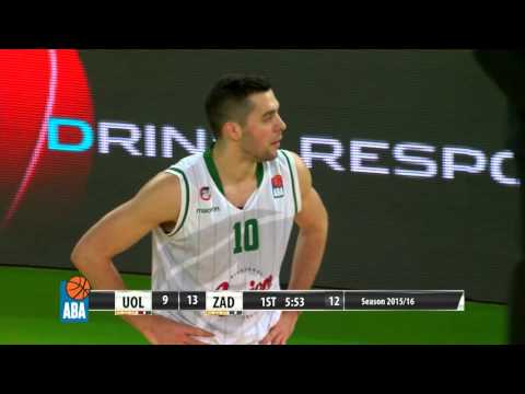 ABA Liga 2015/16, Round 21 match: Union Olimpija - Zadar (23.1.2016)