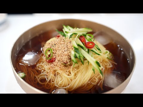 육수 필요없는 초간단 더위 싹가시는 시원한 🍜 간장물국수🍜