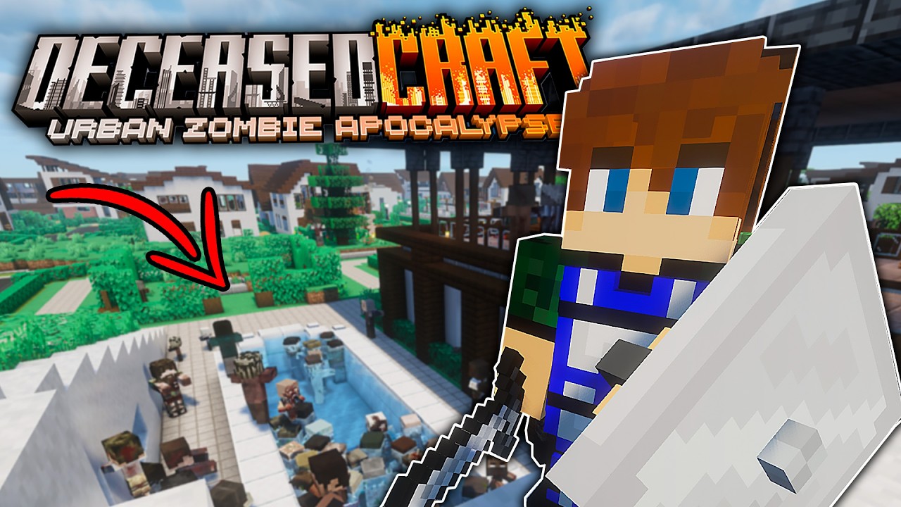INVADI o CENTRO COMUNITÁRIO LOTADO DE ZUMBI!! - Minecraft DeceasedCraft E03 (1.20.1)
