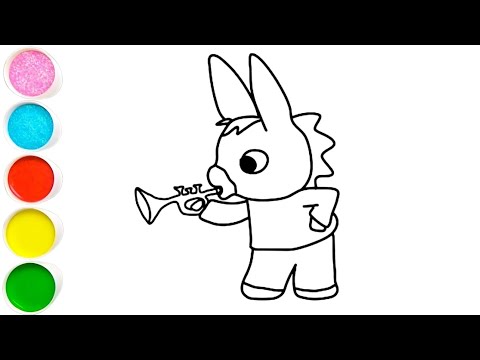 How to draw Trotro drawing painting coloring for kids and toddlers Art for beginners 