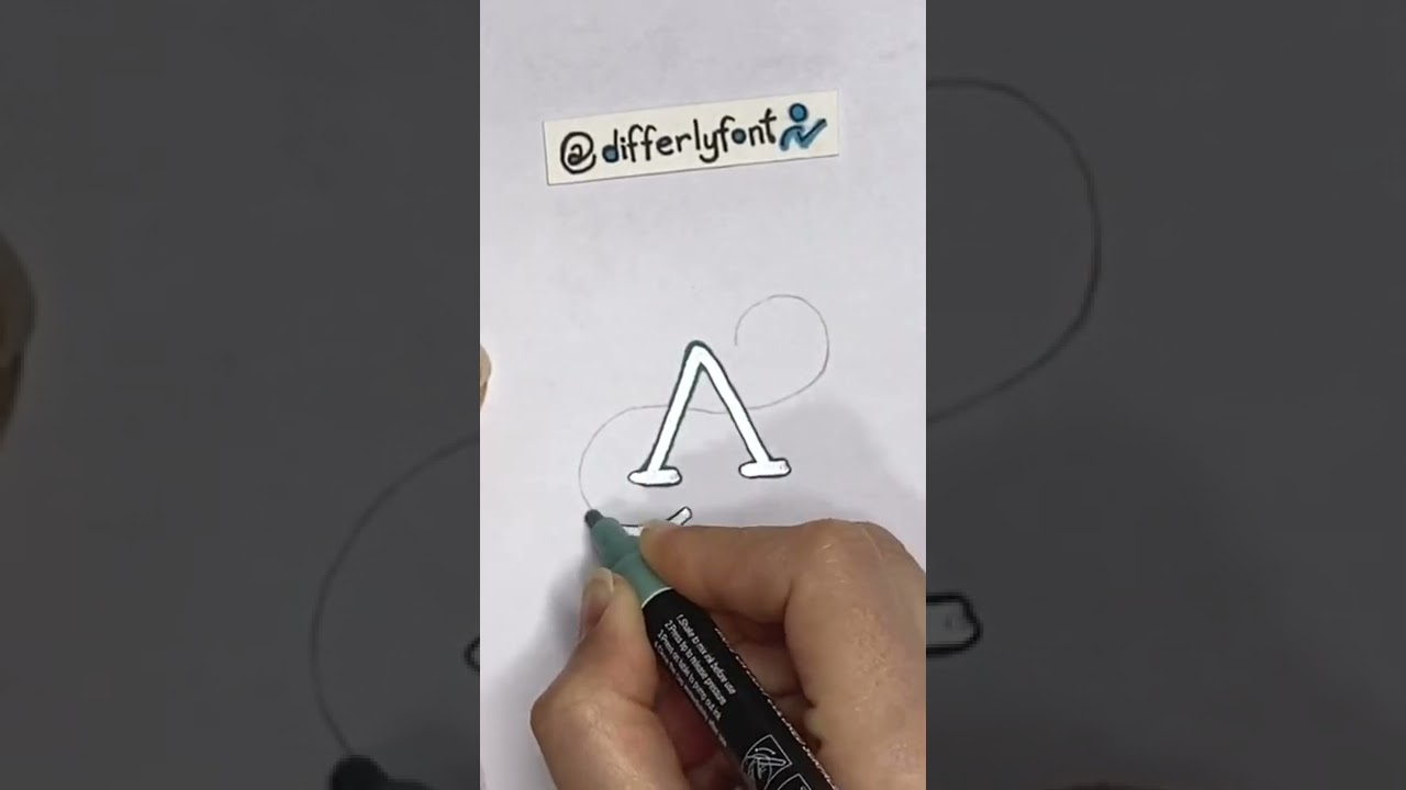 Font style “A” 🅰️ #differlyfont  #drawing #satisfying #writing #lettering