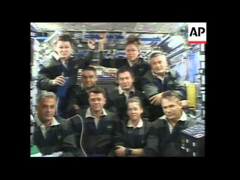 British astronaut reacts to his first spacewalk