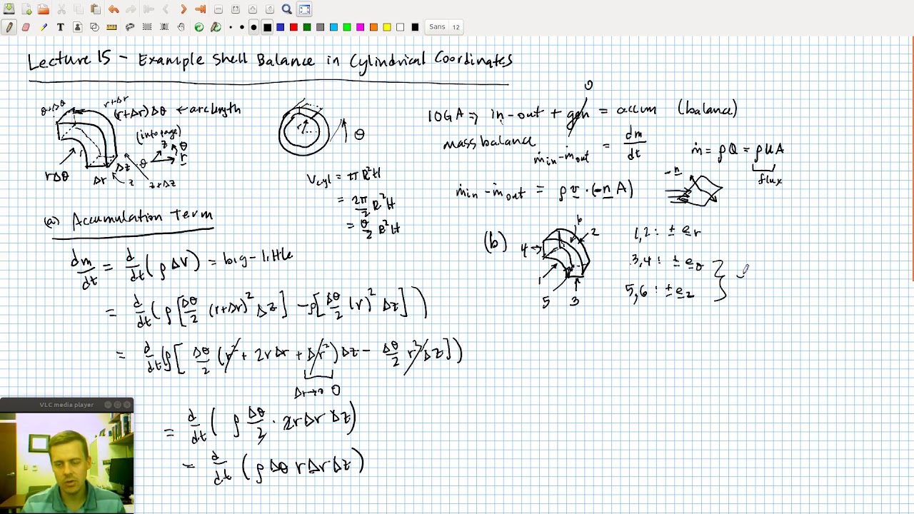 An Example Differential Balance in Cylindrical Coordinates (Ch En 374 - Supplement to Lecture 15)