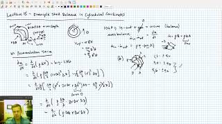 An Example Differential Balance in Cylindrical Coordinates (Ch En 374 - Supplement to Lecture 15)