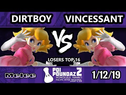 Poi Poundaz 2 - Dirtboy (Peach) Vs. Vincessant (Peach) SSBM Singles Losers Top 16