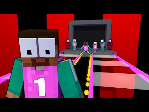 SQUID GAME GLASS BRIDGE & MARBEL GAME | Platabush Animation