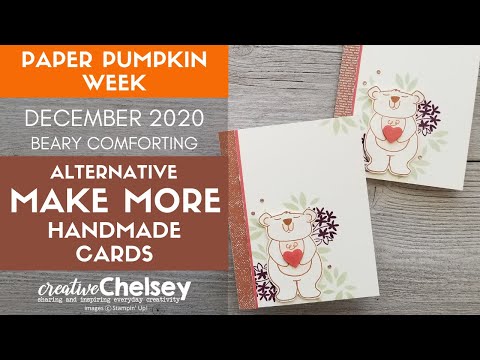 Make More Alternative Cards using the Stamps from December 2020 Paper Pumpkin Beary Comforting Kit