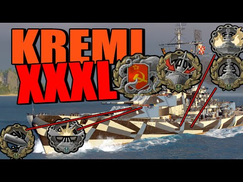 Russian XXL Battleship Kreml: +320K DMG - World of Warships