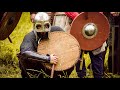 Medium Crowd Of Warriors Yelling Battle Cries 100 People