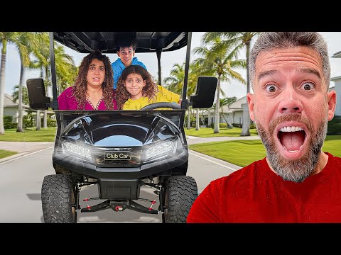 SORPRENDO a mi FAMILIA con un CARRITO de GOLF|4PLUSONE