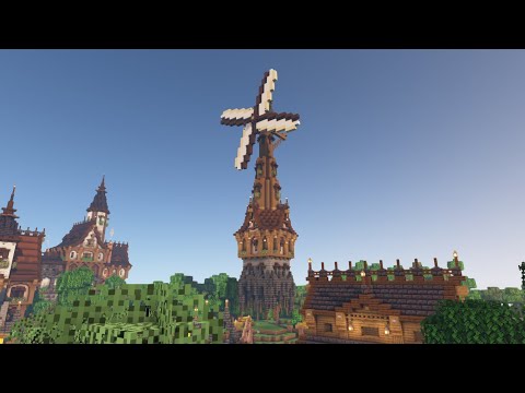 Fantasy Flying Windmill - Minecraft Build Process