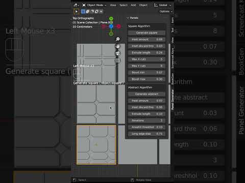 Blender Tips - Sci-fi Panel Generator add-on