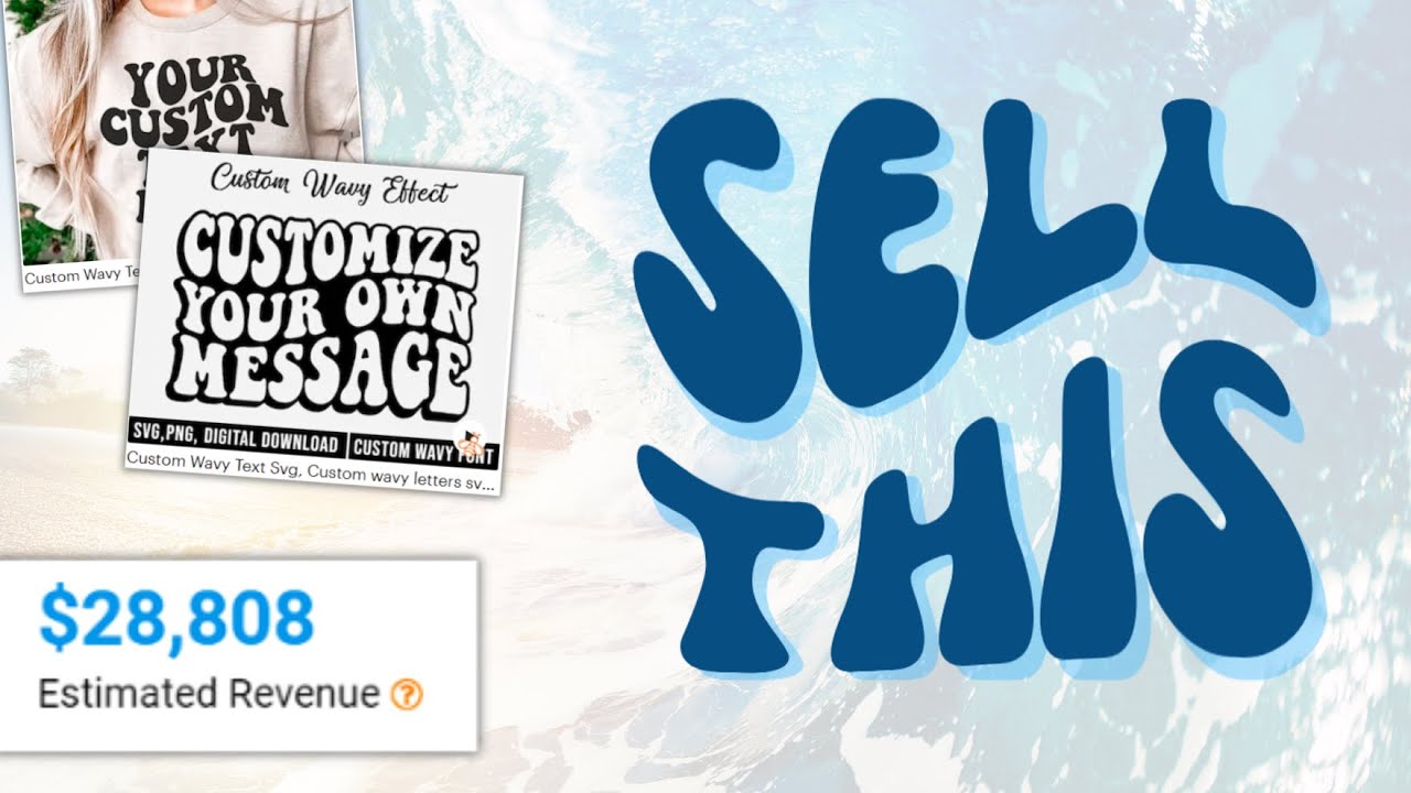 I Found a GOLDEN Etsy Niche - Custom Wavy Text Tutorial