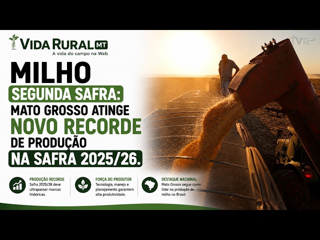 MATO GROSSO ATINGE NOVO RECORDE DE PRODUÇÃO NA SAFRA 2025/26