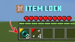 How to use Item Lock in Minecraft | Minecraft Bedrock