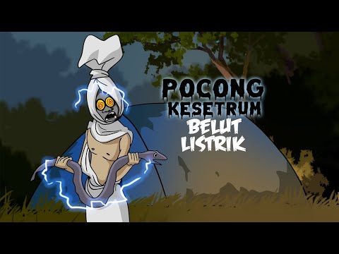 Pocong Mancing Kesetrum Belut Listrik - Kartun Hantu Lucu