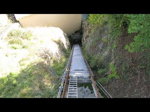Standseilbahn 1354.01 Montcherand Talfahrt 2020 - funiculaire - funicular - inclined elevator