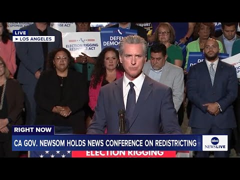 CA Gov. Newsom holds news conference on redistricting