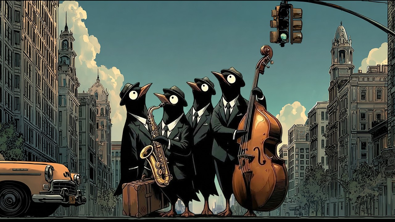 Penguins Groove the Sunny Avenues – Jazz for Creative Work & Study