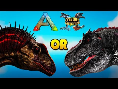 Acrocanthosaurus vs T-Rex! Which is BETTER? - Ark: Survival Evolved [Ark Additions: Acro Mod]